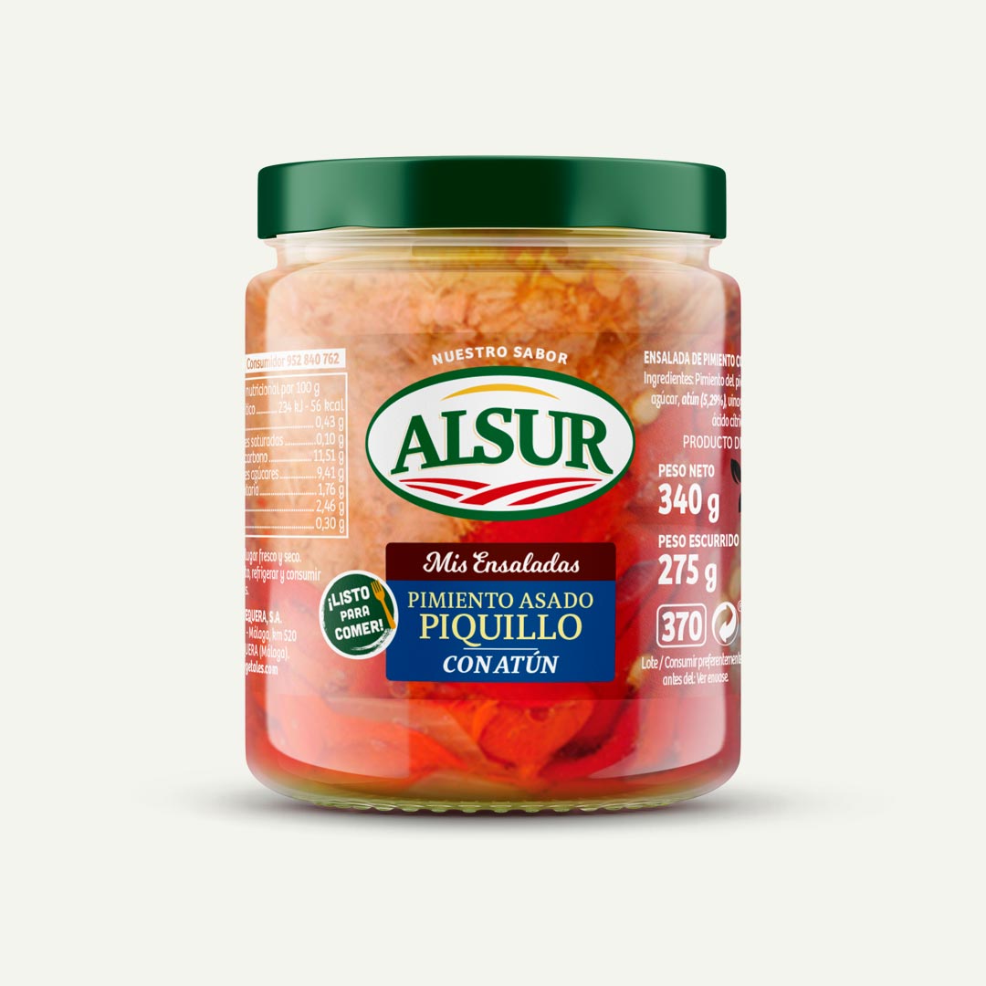 ENSALADA DE PIMIENTO Y ATUN ALSUR TARRO 275G