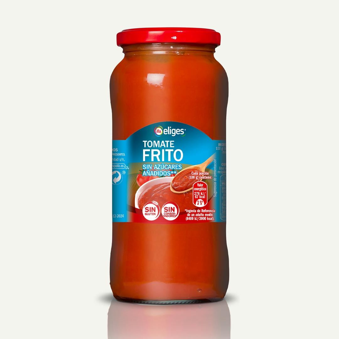 TOMATE FRITO SIN AZÚCAR AÑADIDO IFA-ELIGES TARRO 560G