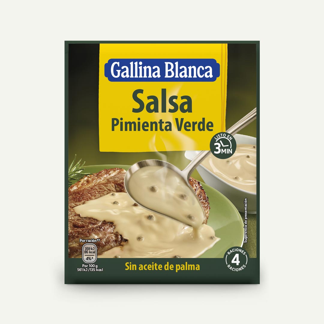 MI SALSA PIMIENTA VERDE GALLINA BLANCA 50G