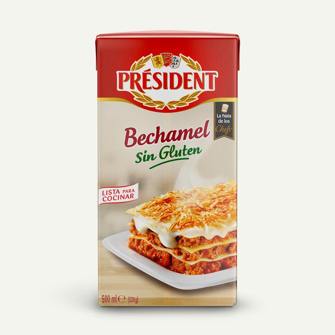 SALSA BECHAMEL SIN GLUTEN PRESIDENT 50CL
