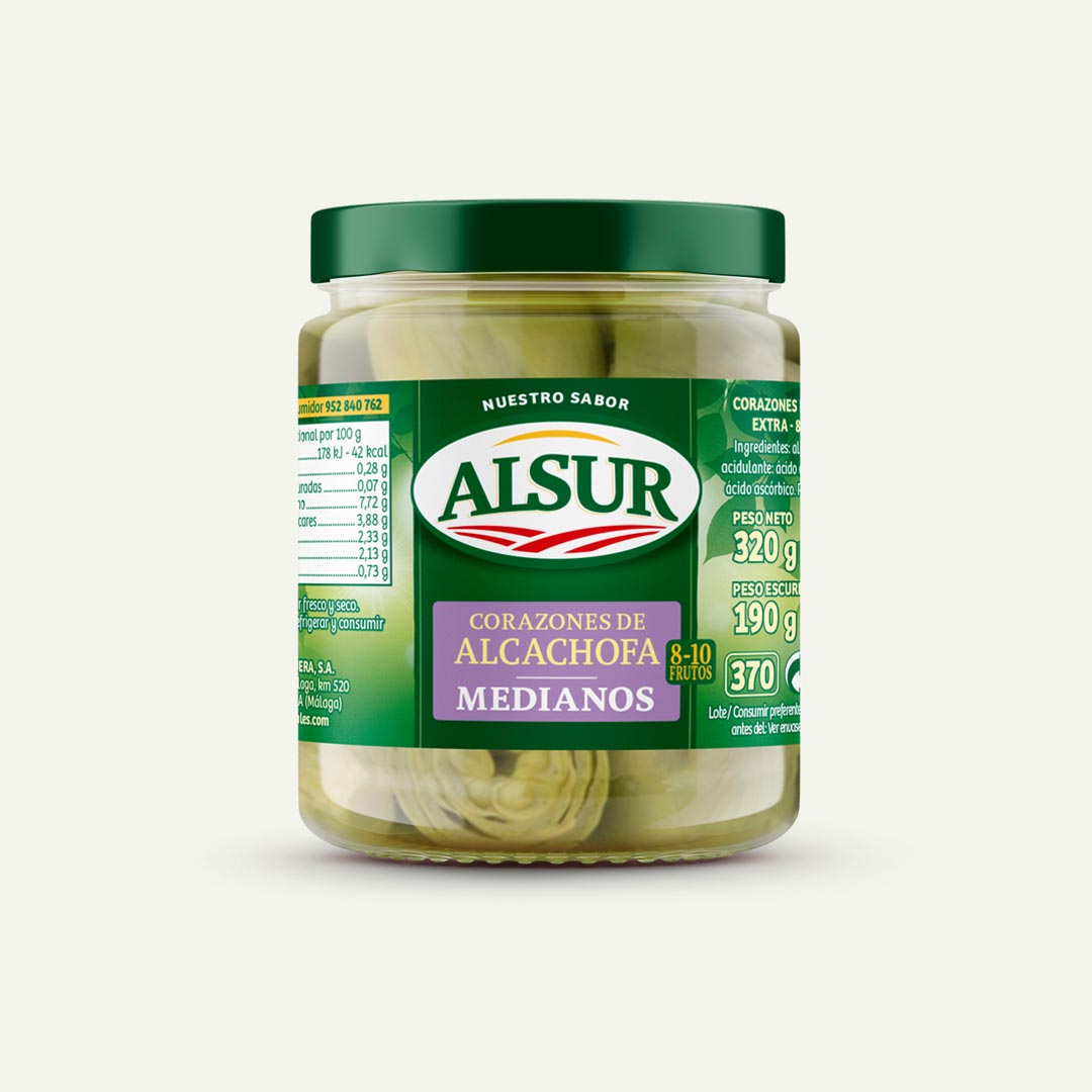 CORAZONES DE ALCACHOFA  8/10 ALSUR 190G