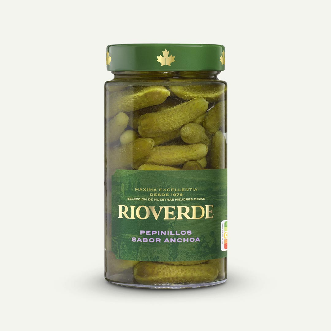 PEPINILLOS SABOR ANCHOA RIOVERDE 180G