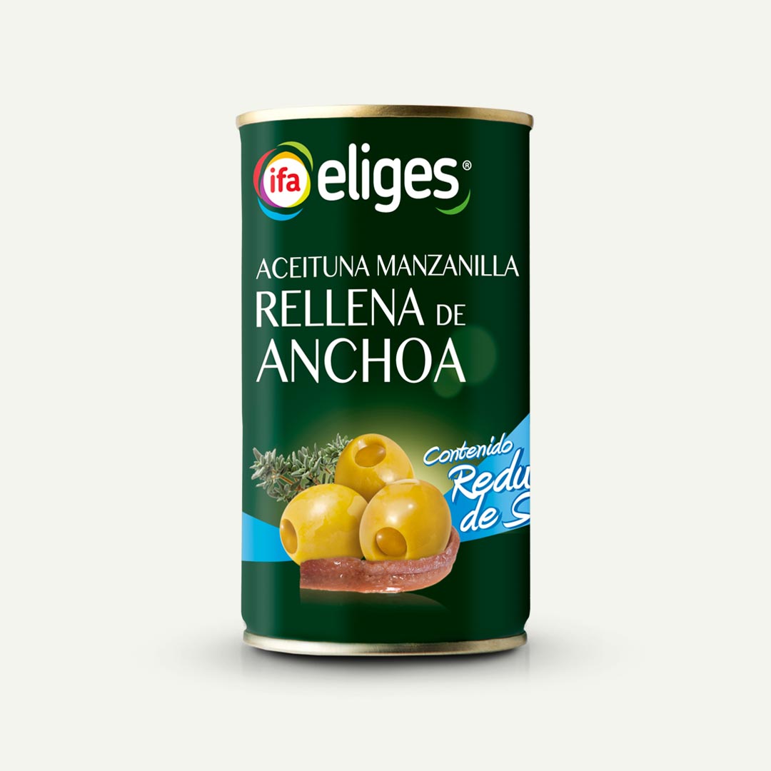 ACETUNA RELLENA  ANCHOA REDUCIDO DE SAL IFA-ELIGES 150G