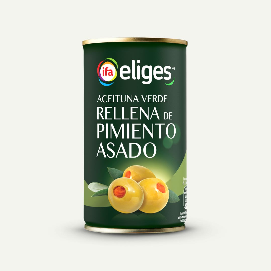 ACEITUNA RELLENA PIMIENTO ASADO IFA-ELIGES 150G
