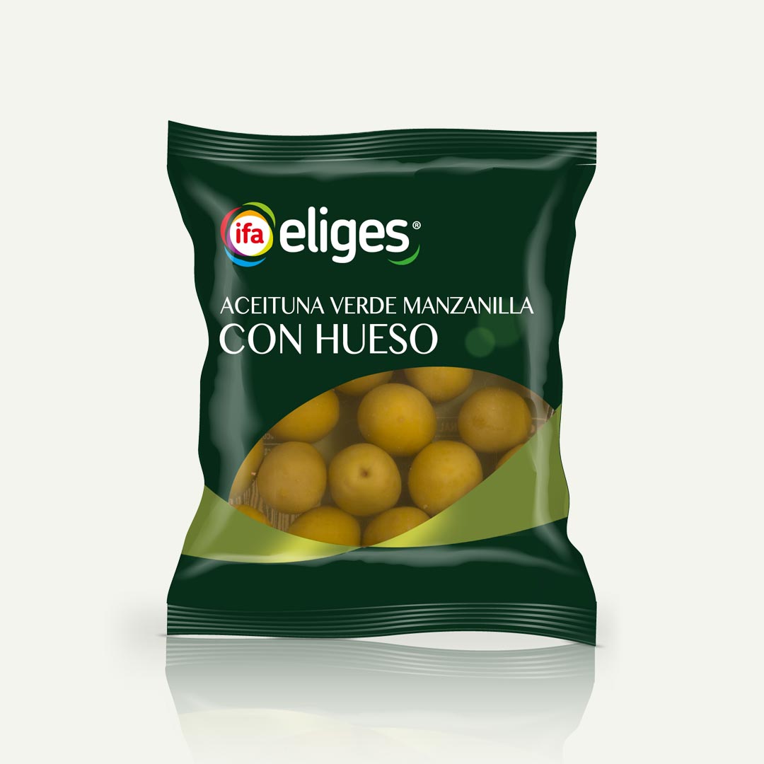 ACEITUNA MANZANILLA CON HUESO IFA-ELIGES 100G