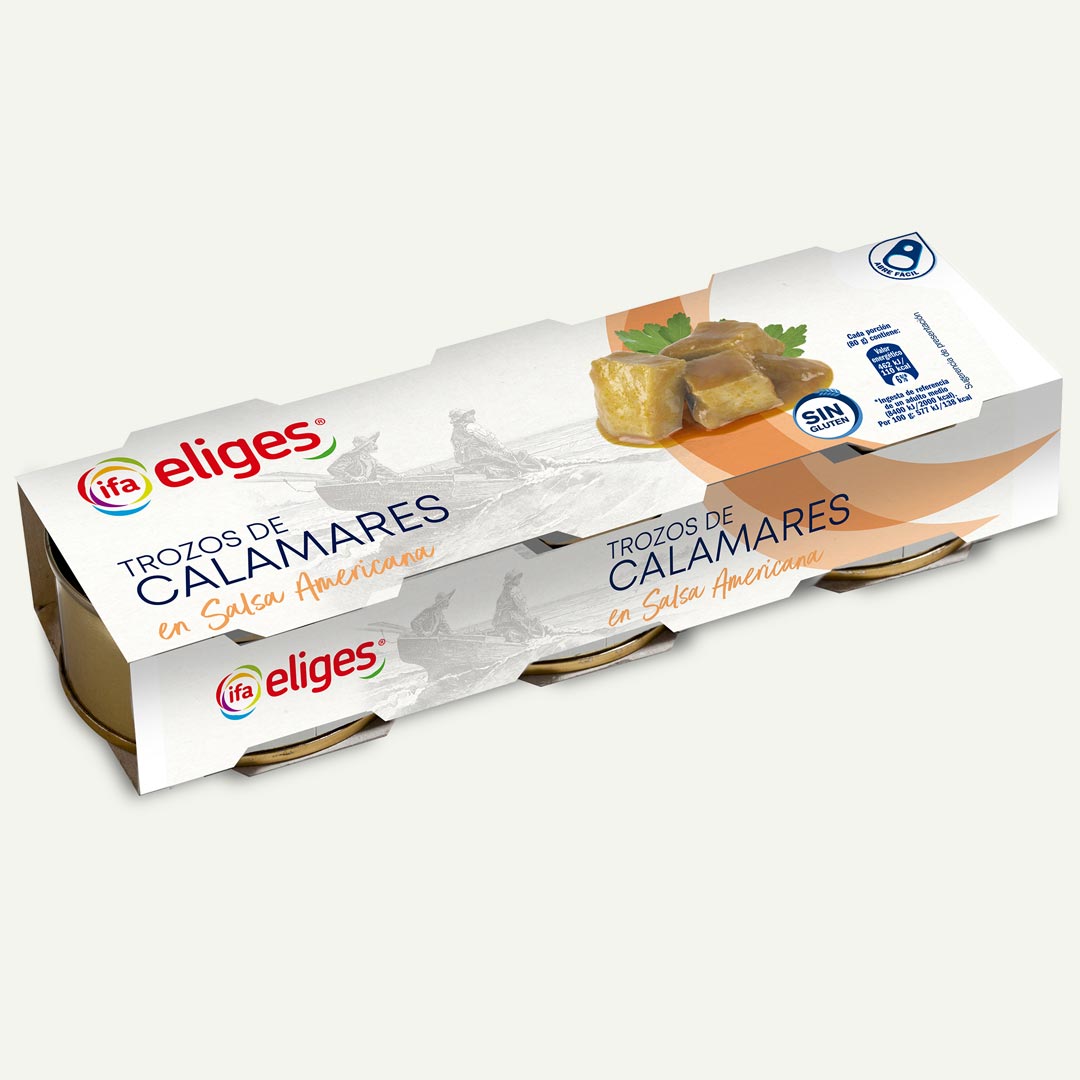 TROZOS CALAMARES SALSA AMERICANA IFA-ELIGES 55G P-3