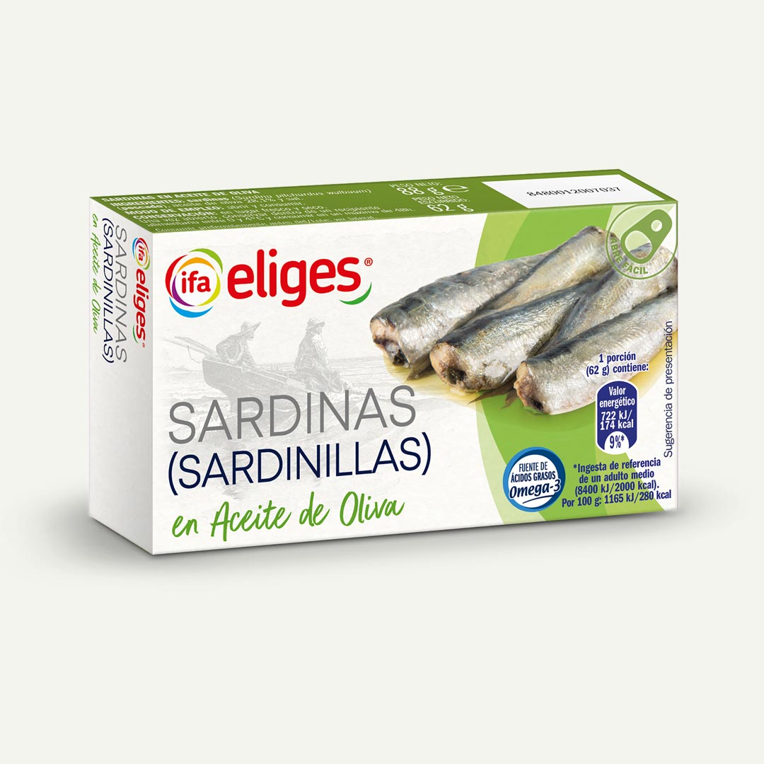 SARDINILLAS ACEITE OLIVA IFA-ELIGES 62G
