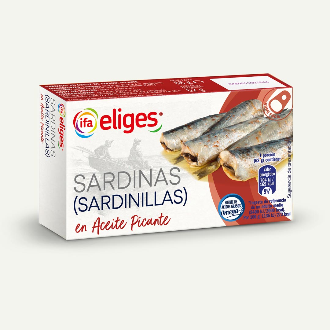 SARDINILLAS ACEITE PICANTE IFA-ELIGES 62G