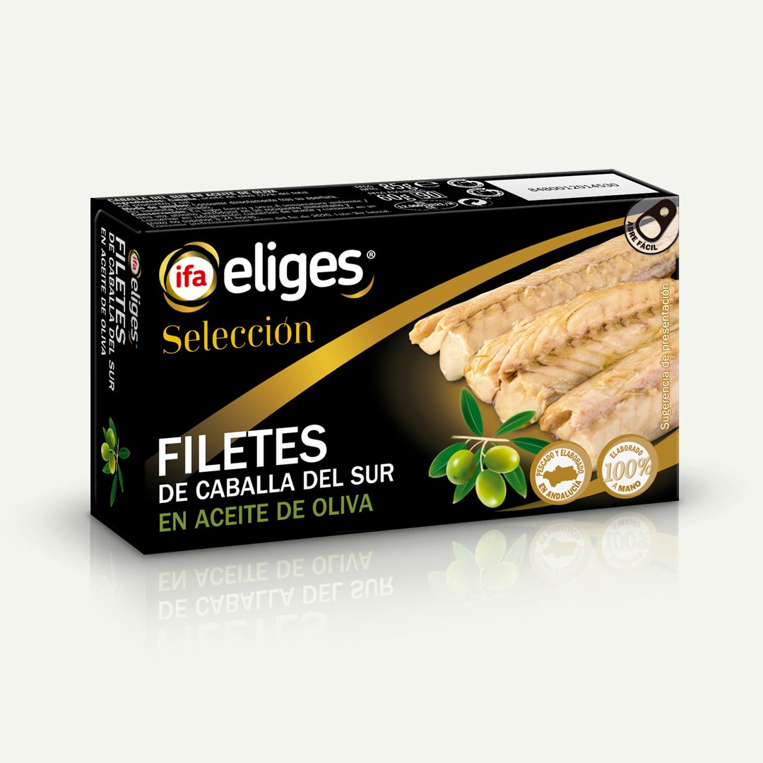 FILETES DE CABALLA DEL SUR ACEITE OLIVA IFA-ELIGES 60G