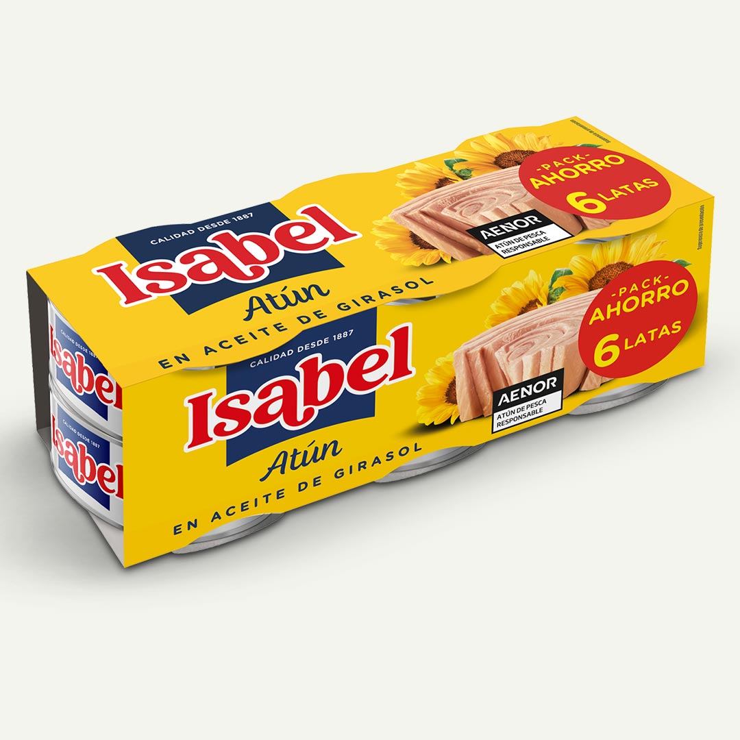 ATUN EN ACEITE GIRASOL ISABEL 52G P-6