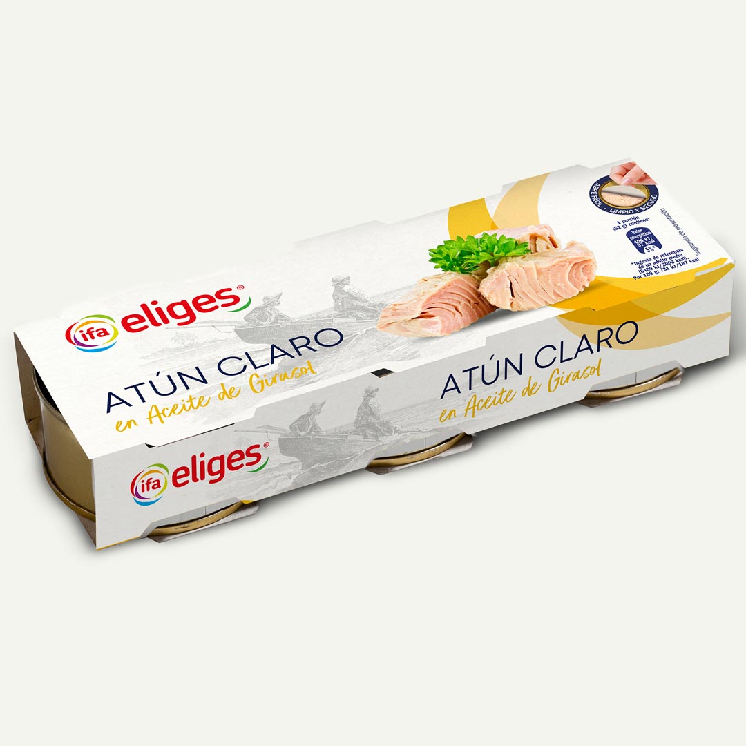 ATÚN CLARO ACEITE GIRASOL IFA-ELIGES 52G P-3