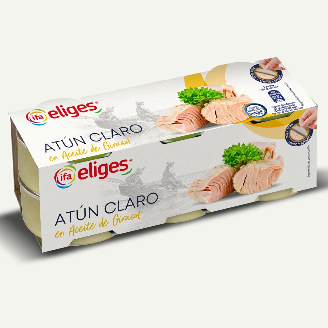 ATÚN CLARO ACEITE GIRASOL IFA-ELIGES 52G P-6