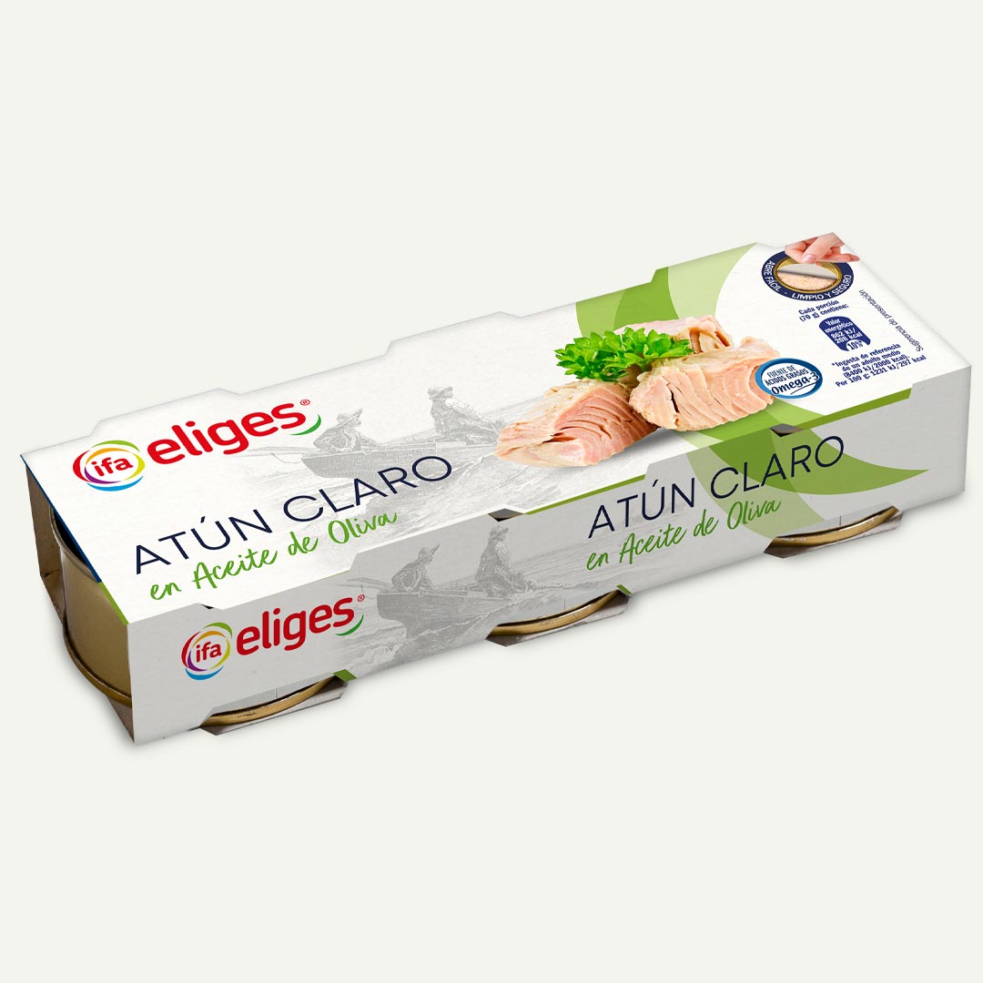 ATÚN CLARO ACEITE OLIVA VIRGEN EXTRA IFA-ELIGES 52G P-3