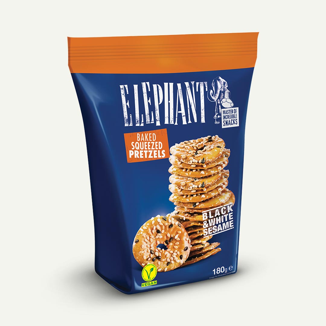 PRETZELS CON SÉSAMO ELEPHANT 180G