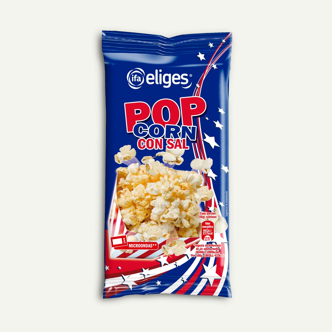 PALOMITAS MAÍZ MICROONDAS CON SAL IFA-ELIGES 100G P-3