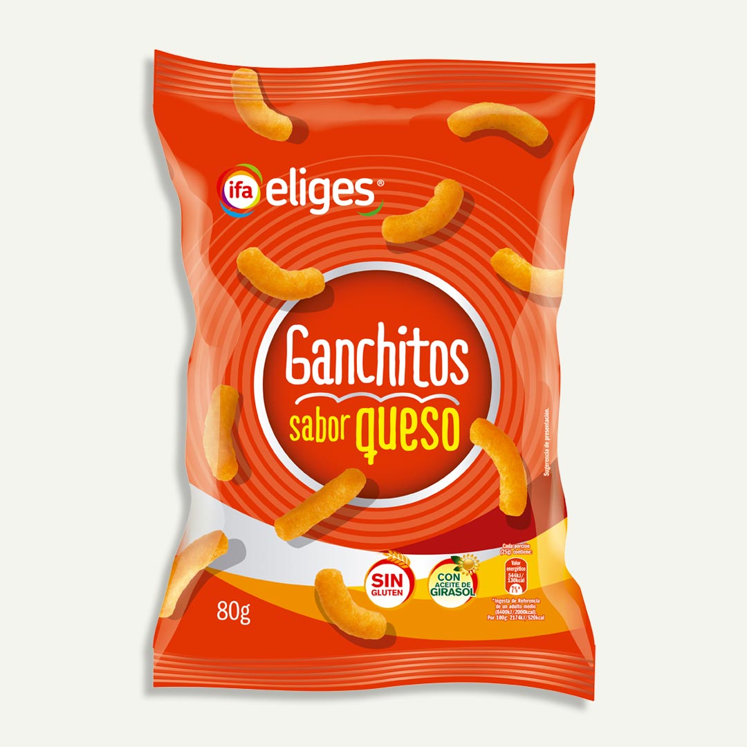 GANCHITOS SABOR QUESO IFA-ELIGES 80G