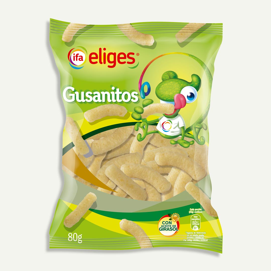 CHIFLITOS DE MAÍZ GUSANITOS IFA-ELIGES 80G