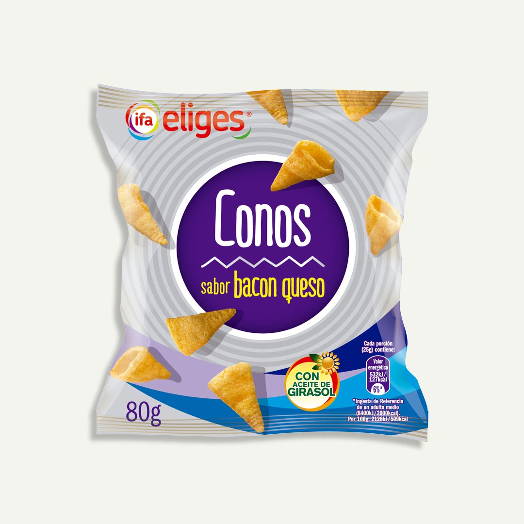 CONOS SABOR BACON QUESO IFA-ELIGES 80G
