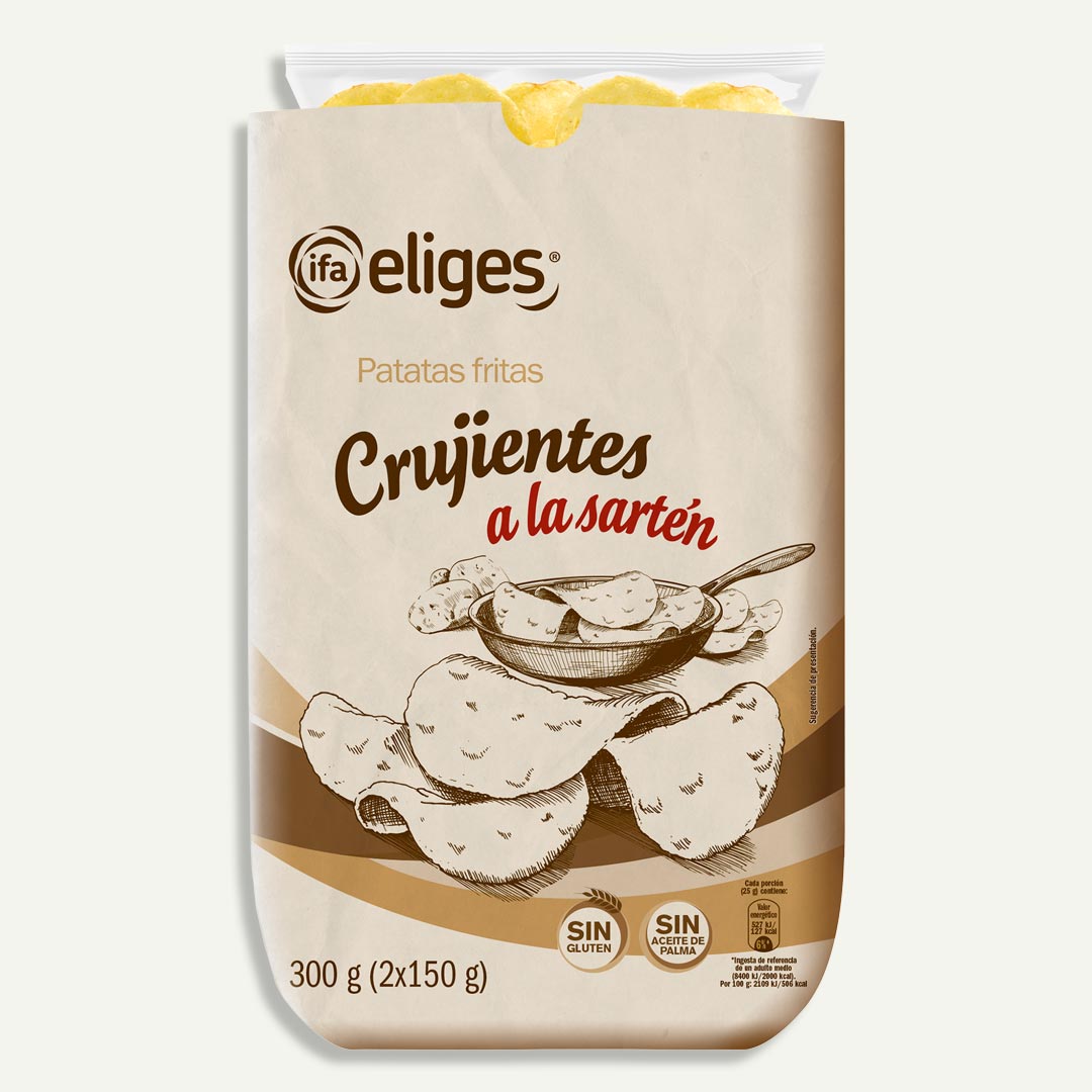PATATAS FRITAS CRUJIENTES A LA SARTEN IFA ELIGES 150G P-2