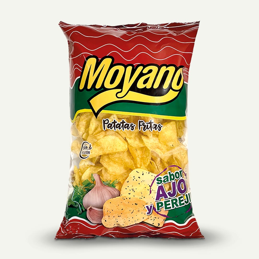 PATATAS FRITAS SABOR AJO Y PEREJIL MOYANO 200G