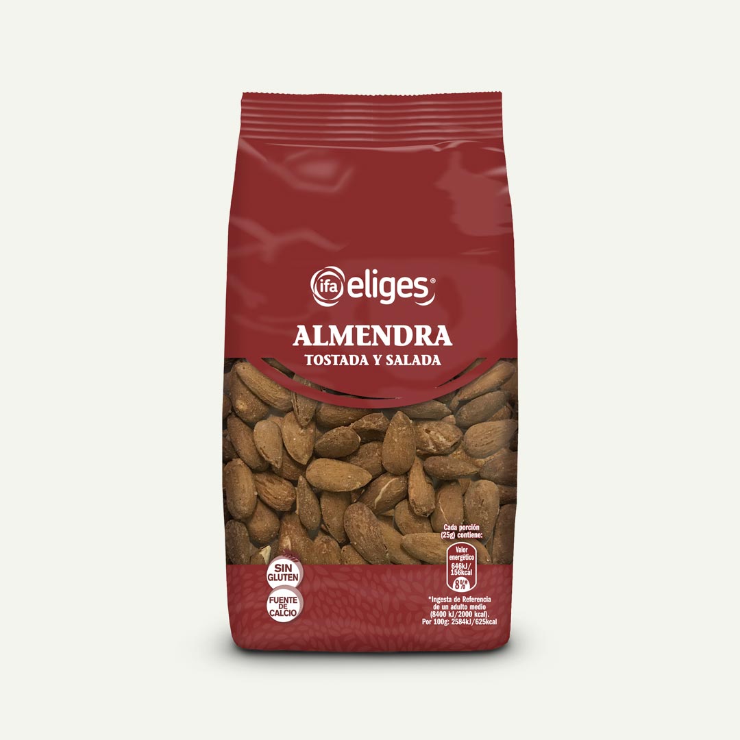 ALMENDRAS FRITAS Y SALADAS CON PIEL IFA-ELIGES 200G