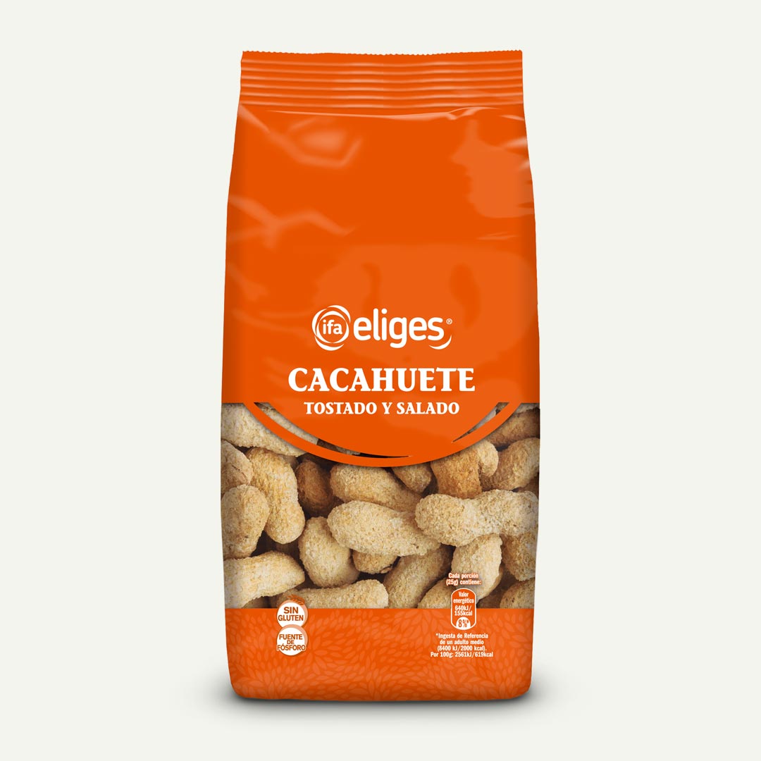 CACAHUETE TOSTADO CON SAL IFA-ELIGES 250G