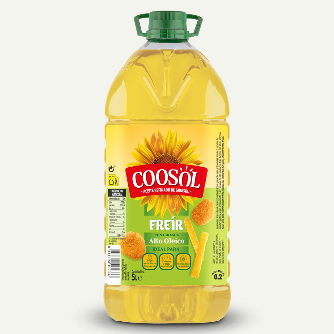 ACEITE DE GIRASOL REFINADO PARA FREIR COOSOL 5L