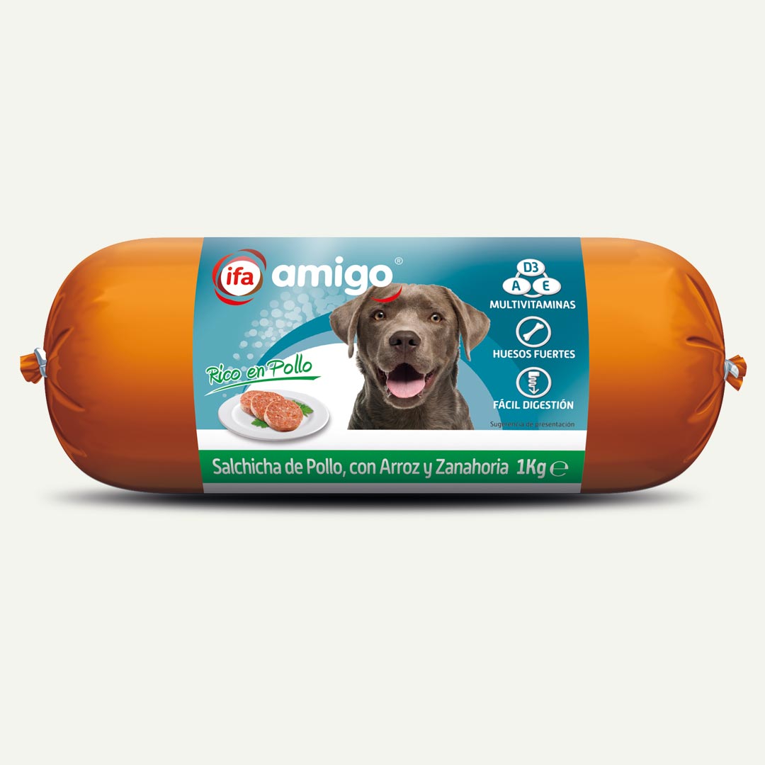 COMIDA PERRO SALCHICHA POLLO, ARROZ Y ZANAHORIA IFA 1K