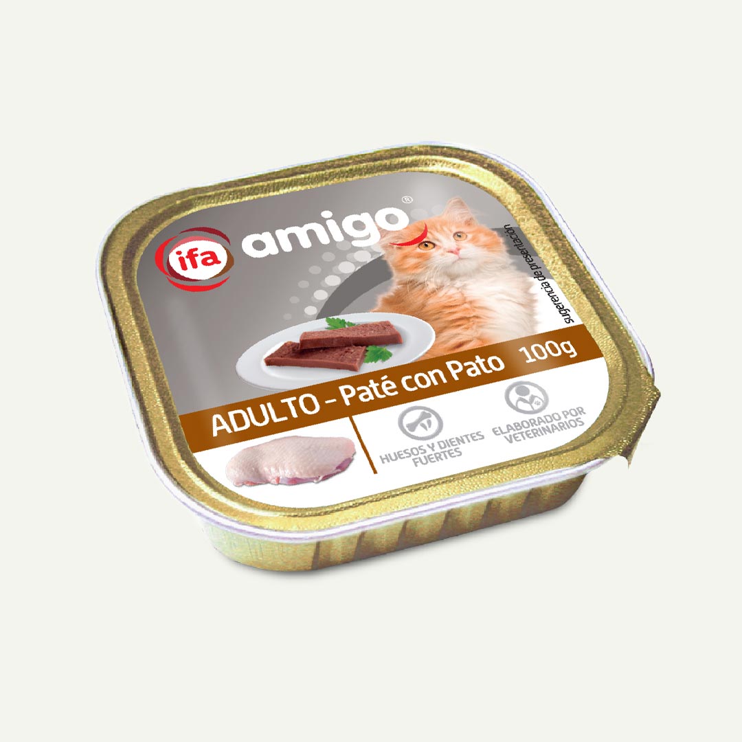COMIDA GATO PATE CON PATO IFA AMIGO 100G