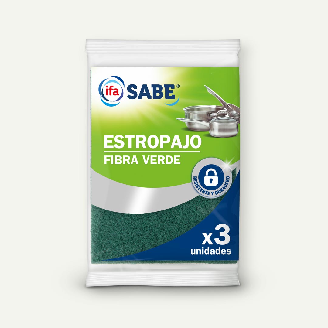 ESTROPAJO FIBRA VERDE IFA SABE 3U