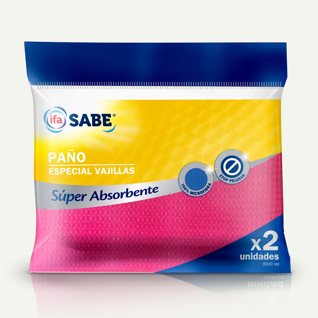 PAÑO MICROFIBRA ESPECIAL VAJILLAS IFA SABE 2U