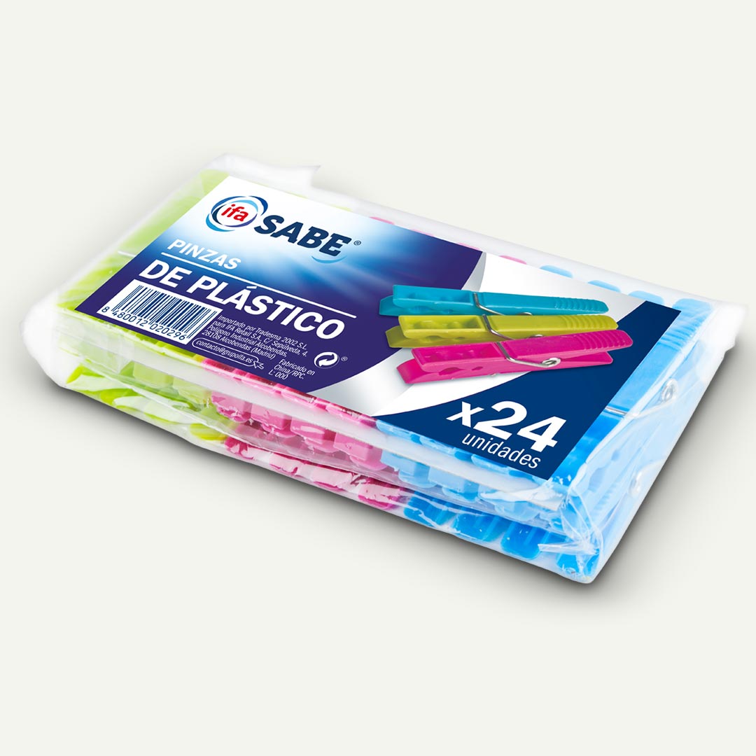 PINZAS DE PLASTICO IFA SABE 24U