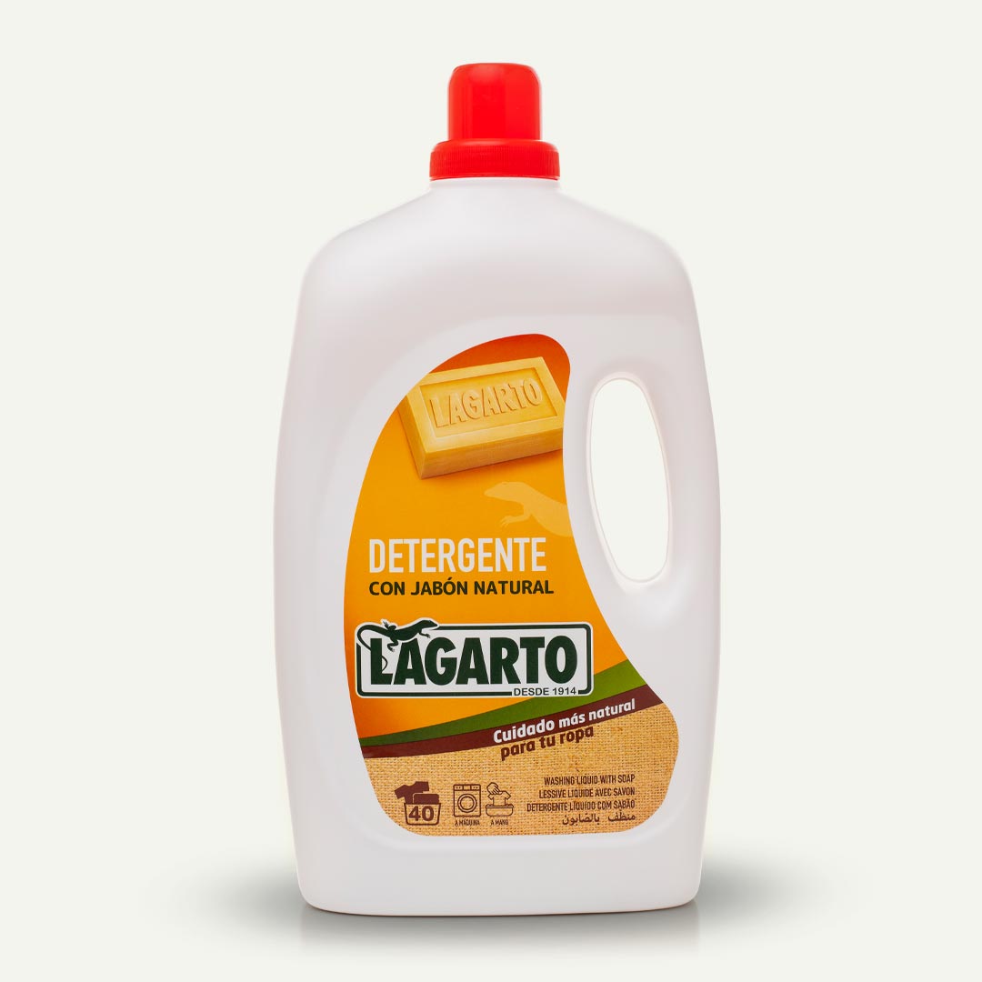 DETERGENTE LIQUIDO AL JABON 3L LAGARTO 40 LAVADOS