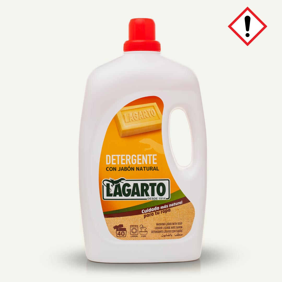 DETERGENTE LIQUIDO AL JABON 3L LAGARTO 40 LAVADOS