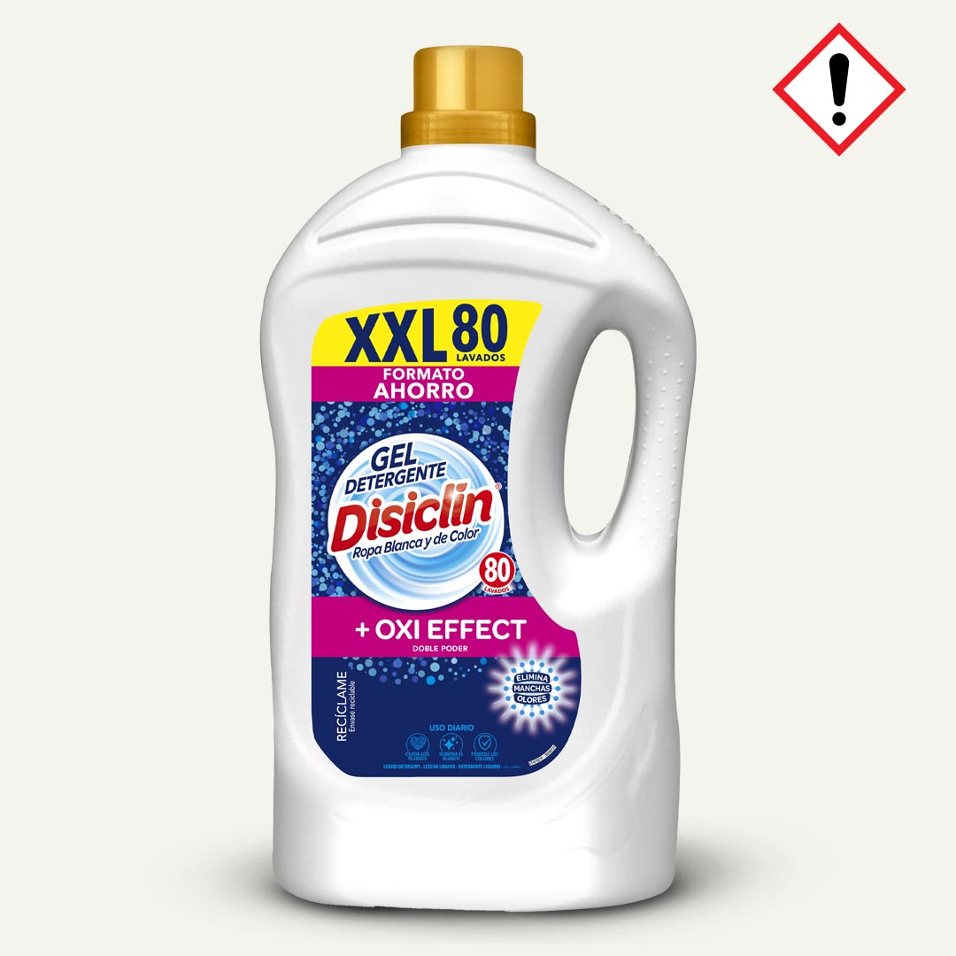 DETERGENTE LIQUIDO OXIGENO ACTIVO DISICLIN 80 LAVADOS