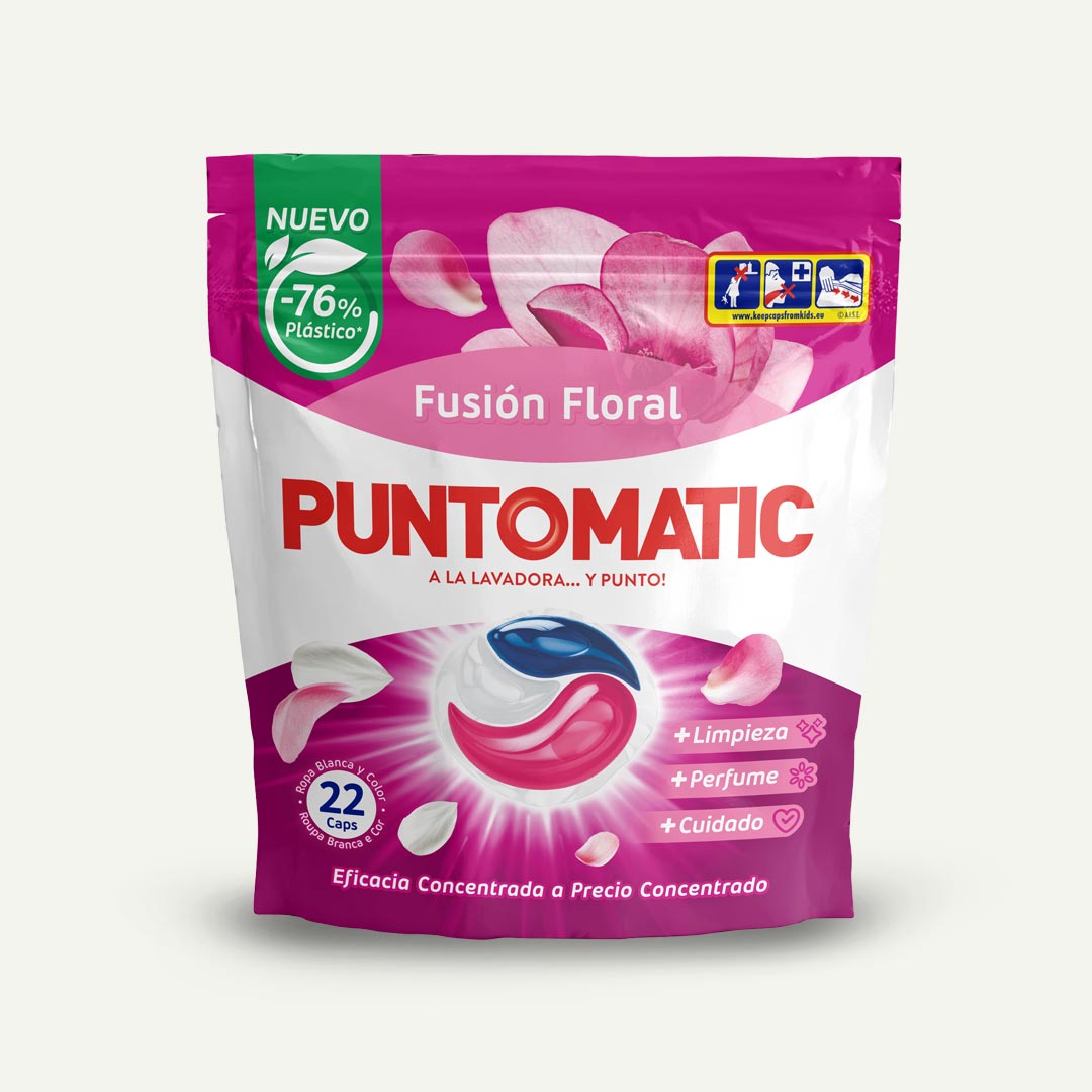 DETERGENTE FUSION FLORAL PUNTOMATIC 22 CAPSULAS