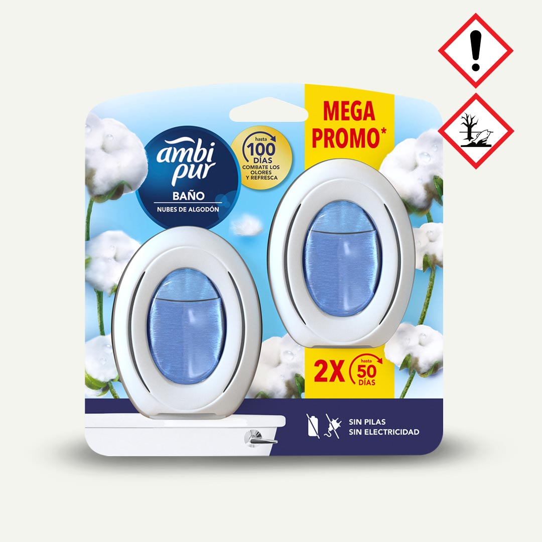 AMBIENTADOR BAÑO NUBES DE ALGODON AMBIPUR 2U