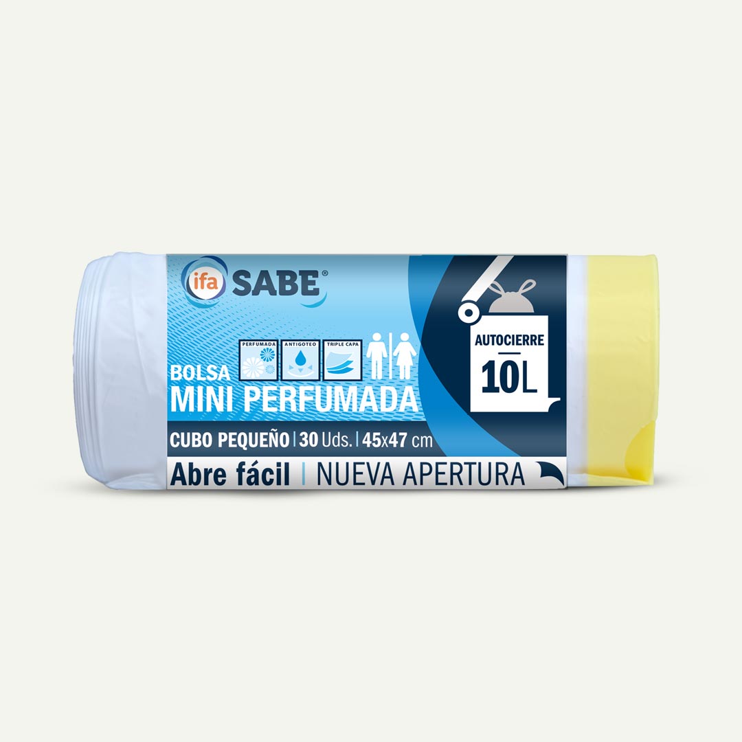 BOLSA BASURA MINI 45X47CM 10L IFA SABE 30U