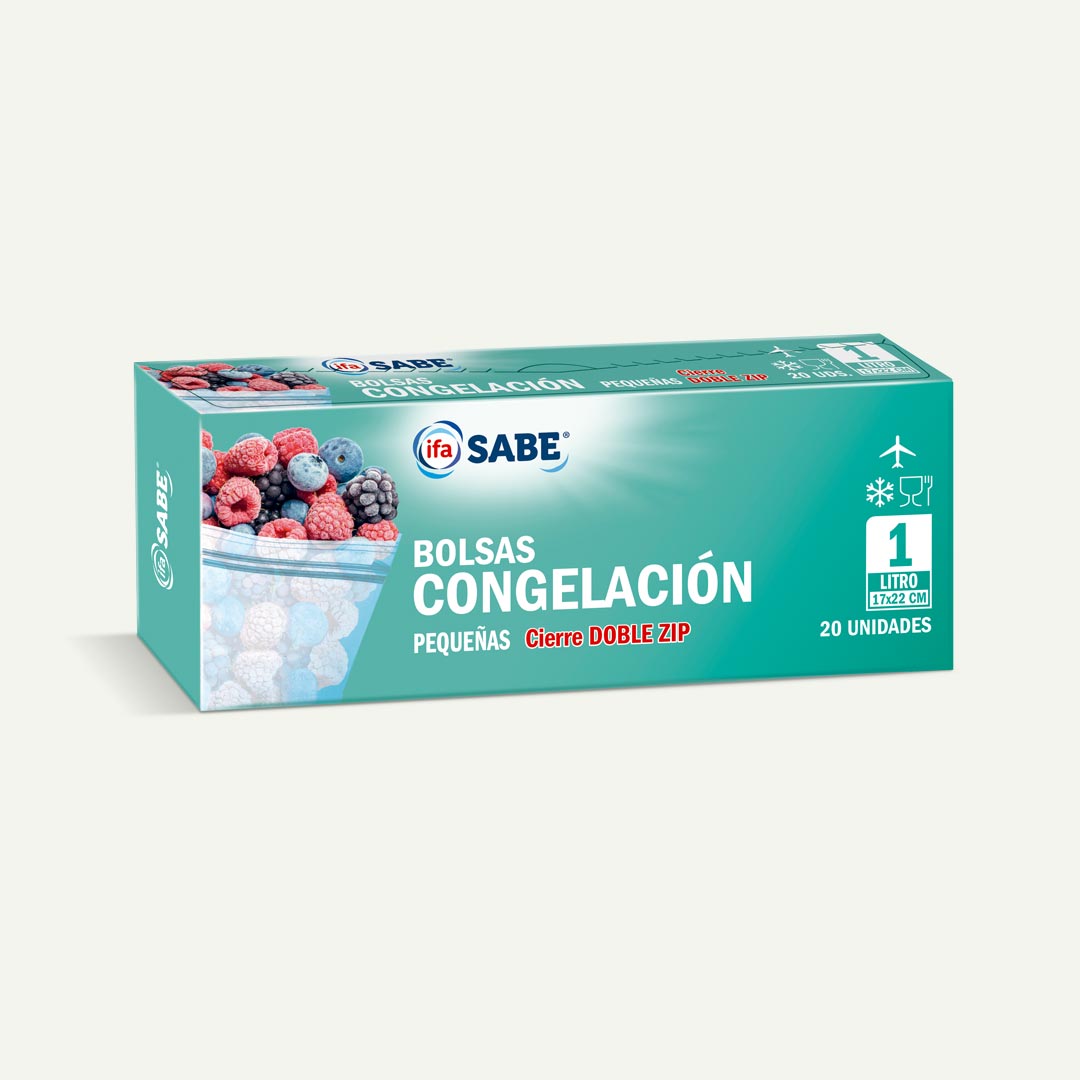 BOLSA CONGELACION CIERRE ZIPPER 17X22CM IFA SABE 20U