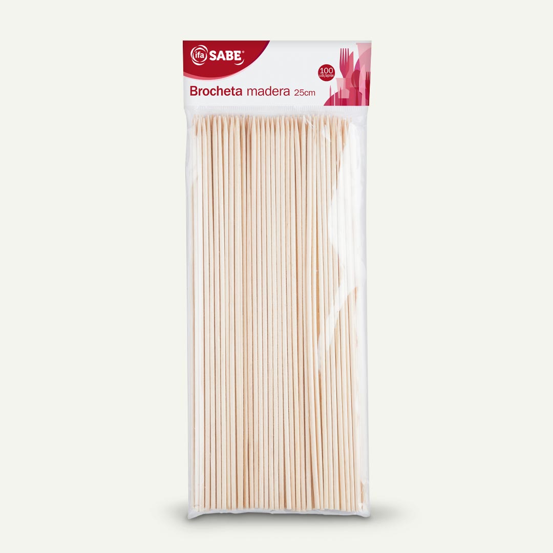 BROCHETA DE MADERA PINCHOS IFA SABE 100U