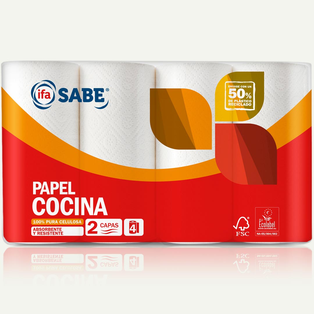 PAPEL COCINA BLANCO 2 CAPAS 369G IFA SABE 4R