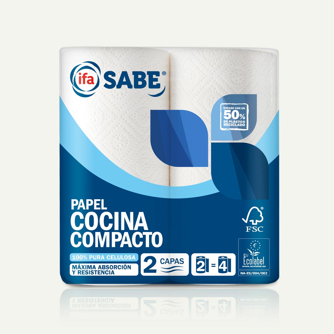 PAPEL COCINA COMPACTO 2 CAPAS 369G IFA SABE 2R