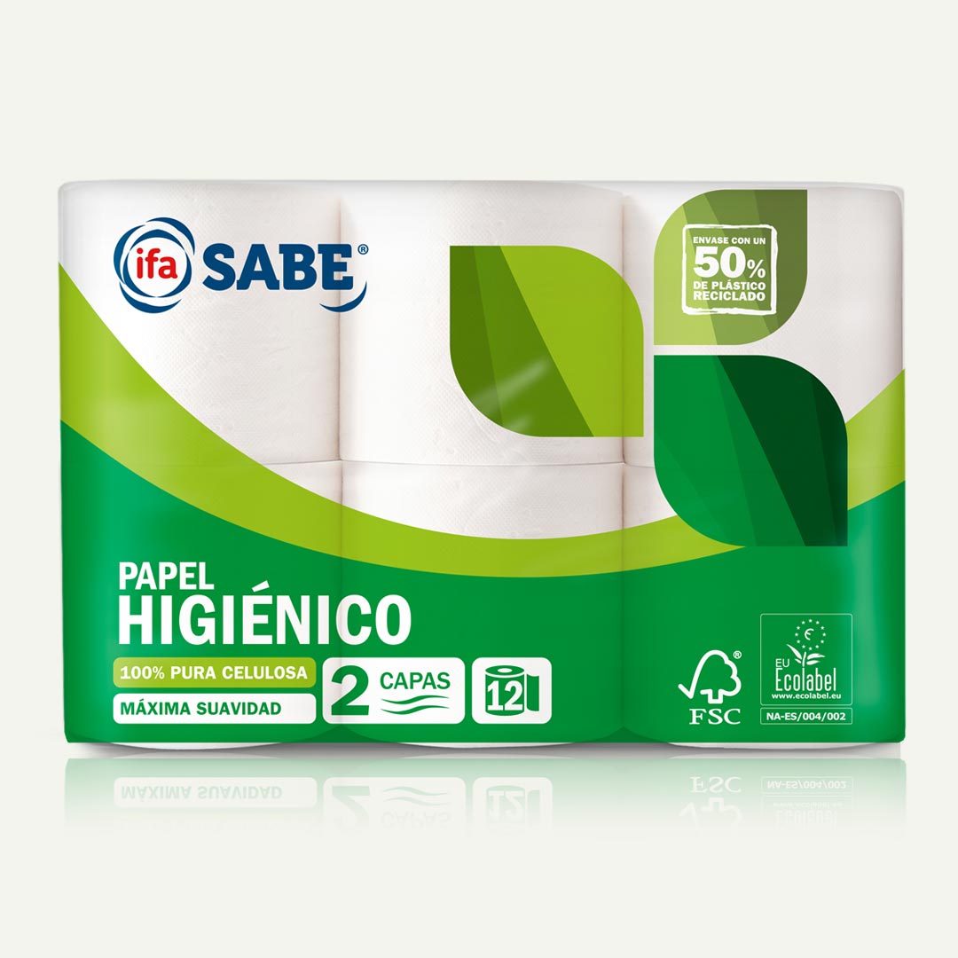 PAPEL HIGIENICO BLANCO 2 CAPAS IFA SABE 12R