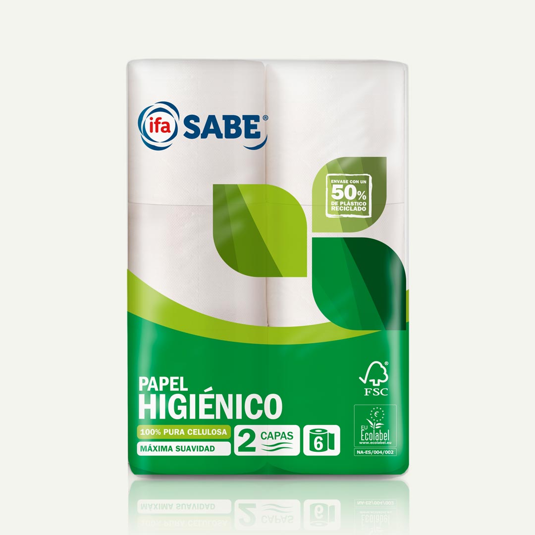PAPEL HIGIENICO BLANCO 2 CAPAS IFA SABE 6R