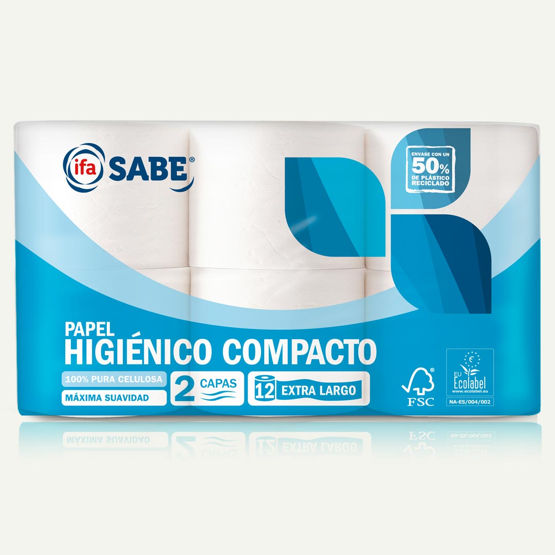 PAPEL HIGIENICO COMPACTO 2 CAPAS IFA SABE 12R