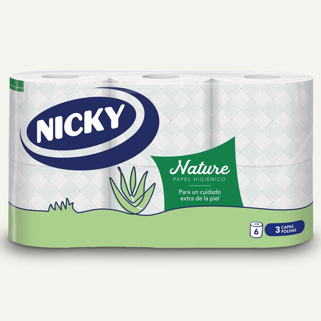 PAPEL HIGIENICO ALOE VERA 3 CAPAS NICKY 6R
