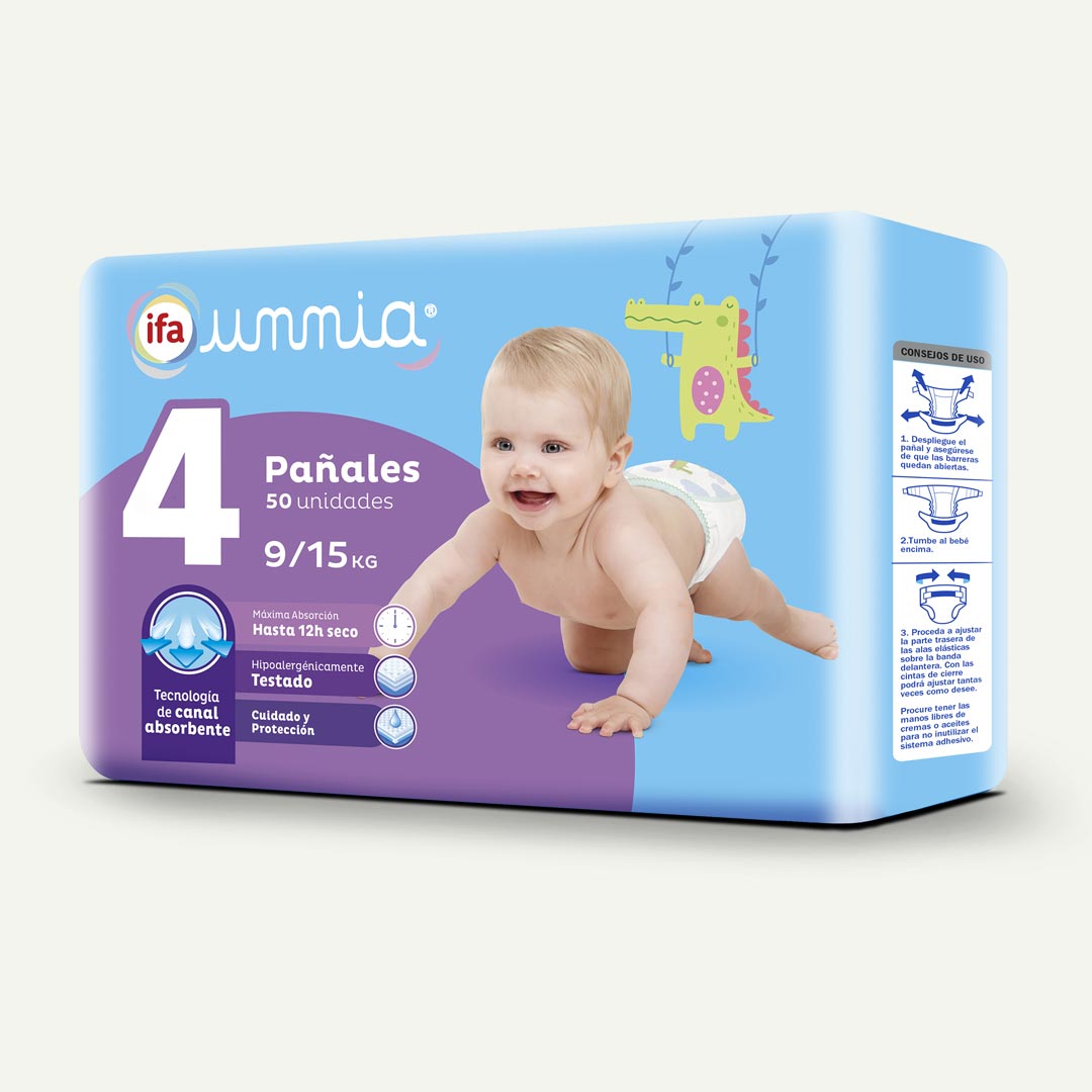 PAÑAL TALLA 4 GATEANDO 9/15K IFA UNNIA 50U