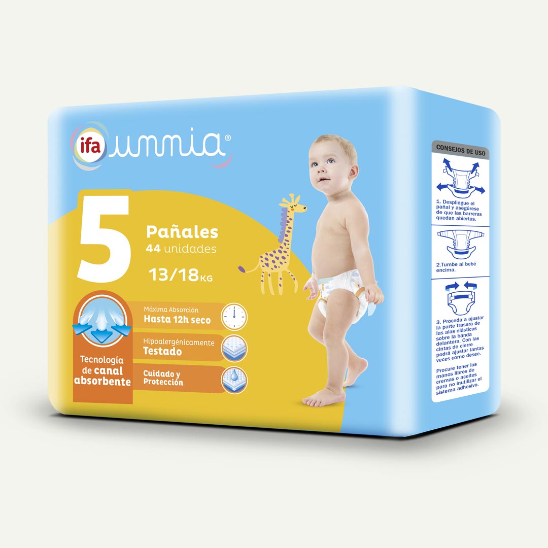 PAÑAL TALLA 5 PASITOS 13/18K IFA UNNIA 44U