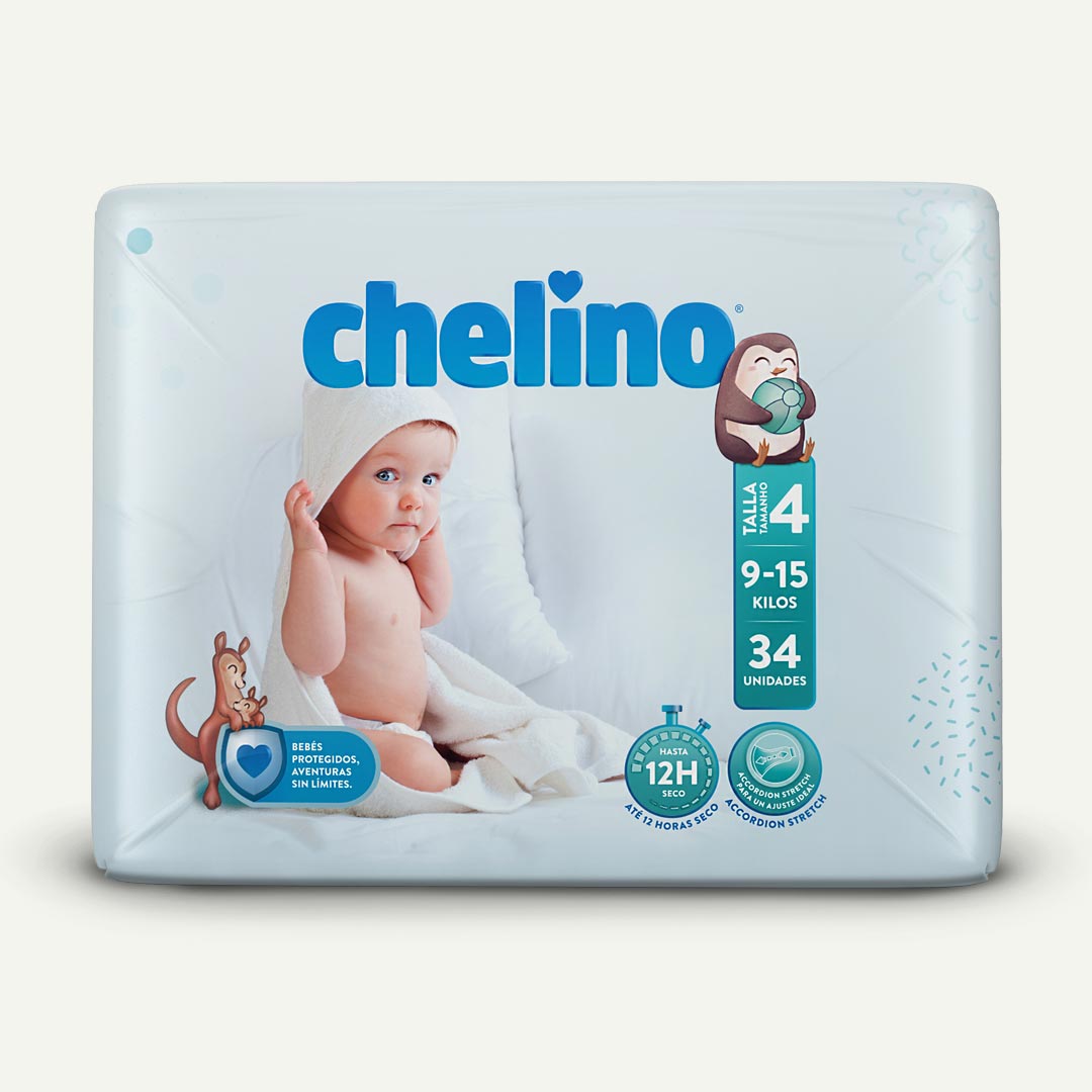 PAÑAL TALLA 4 GATEANDO 9/15K CHELINO 34U