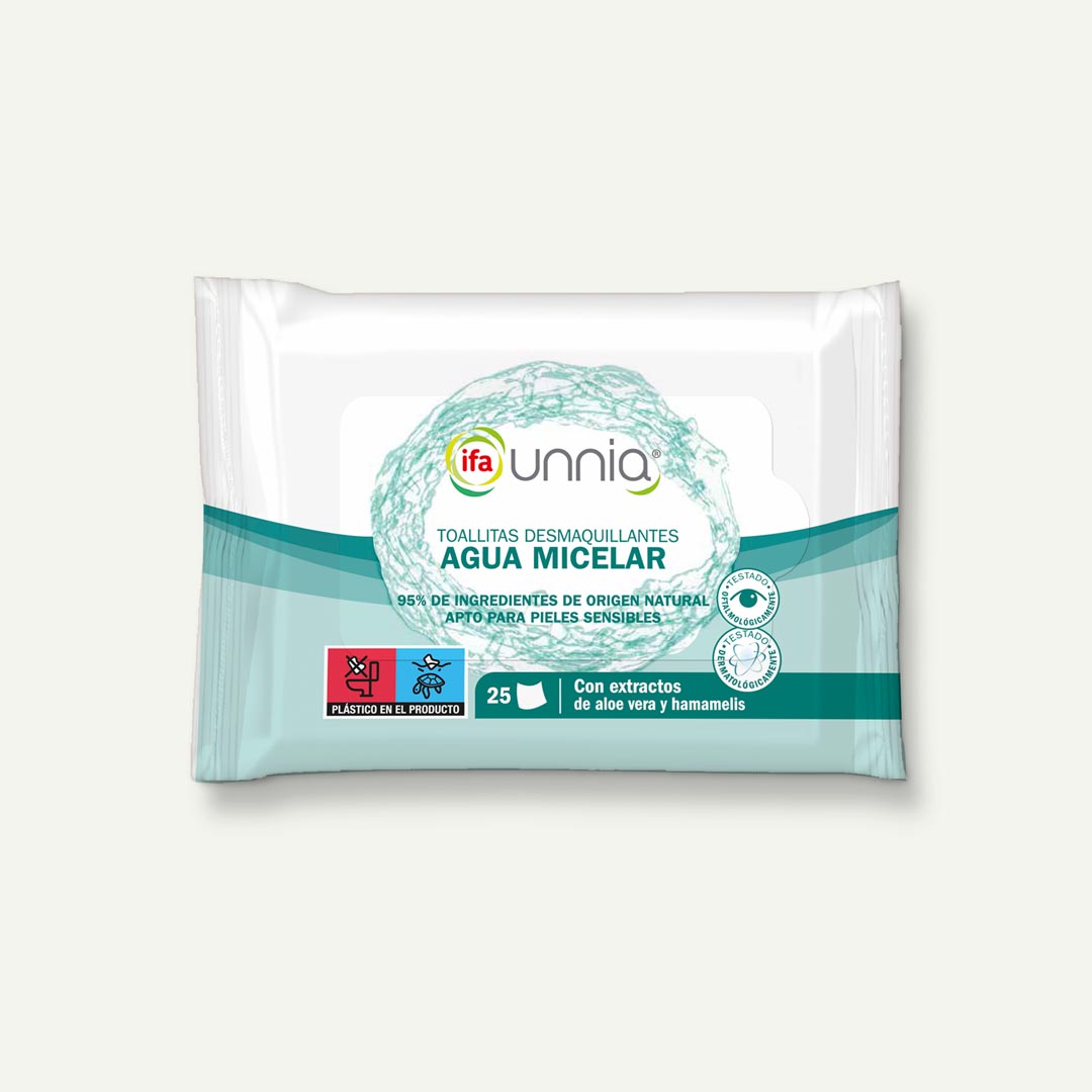 TOALLITA DESMAQUILLADORA MICELAR IFA UNNIA 25U